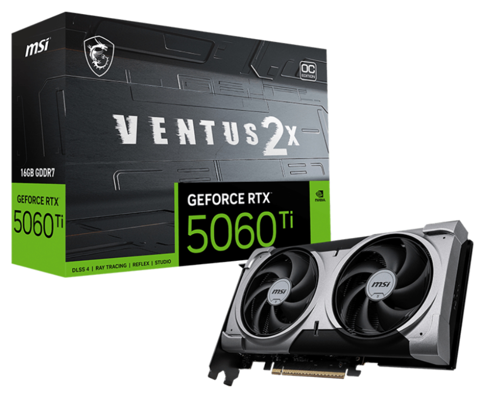 TARJETA GRAFICA MSI RTX 5060 TI 16G VENTUS 2X OC PLUS