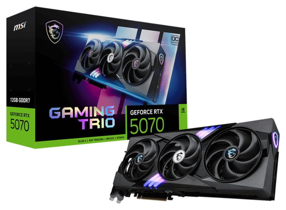 TARJETA GRAFICA MSI RTX 5070 12G GAMING TRIO OC