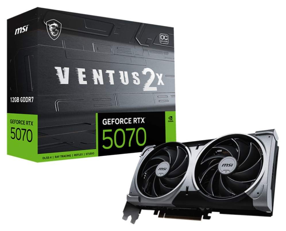TARJETA GRAFICA MSI RTX 5070 12G VENTUS 2X OC