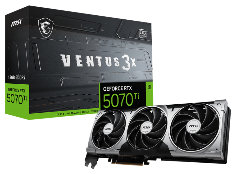 TARJETA GRAFICA MSI RTX 5070TI 16G VENTUS 3X OC - detalle