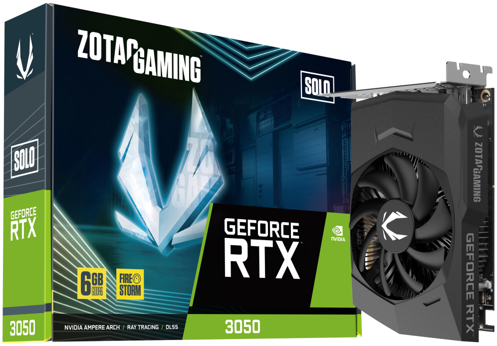 TARJETA GRAFICA ZOTAC RTX 3050 6GB SOLO GDDR6 - detalle