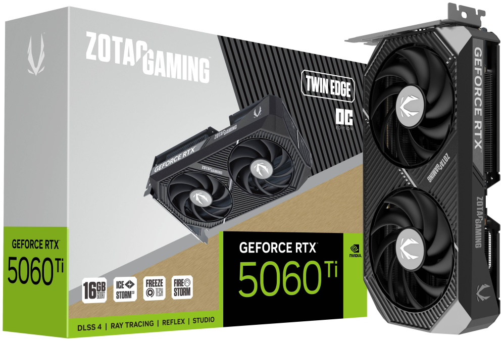 TARJETA GRAFICA ZOTAC RTX 5060 TI 16GB TWIN EDGE OC - detalle