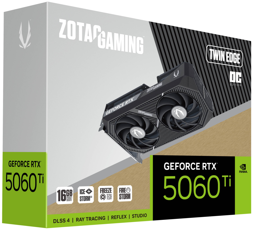 TARJETA GRAFICA ZOTAC RTX 5060 TI 16GB TWIN EDGE OC - detalle