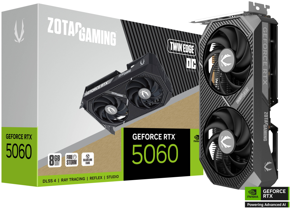 TARJETA GRAFICA ZOTAC RTX 5060 TWIN EDGE OC 8GB - detalle