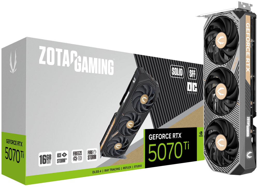 TARJETA GRAFICA ZOTAC RTX 5070 TI SOLID SFF OC 16GB GDDR7 - detalle