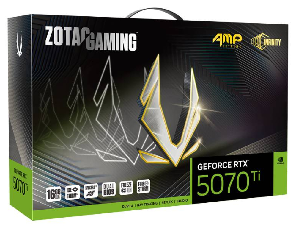 TARJETA GRÁFICA ZOTAC RTX 5070TI AMP EXTREME INFINITY 3X 16GB - detalle