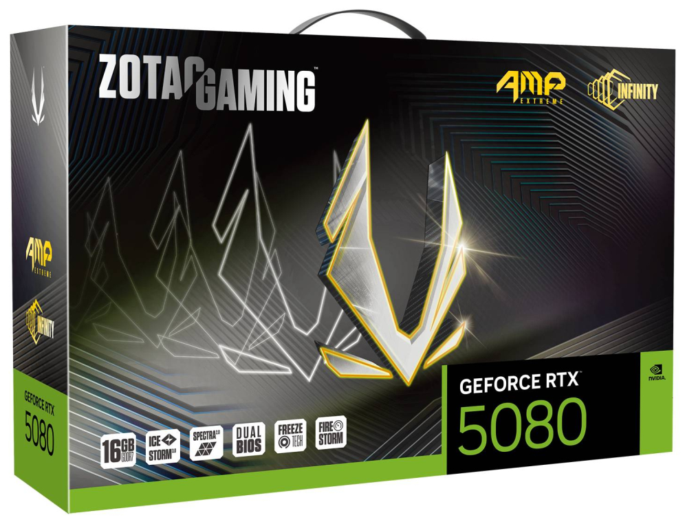 TARJETA GRAFICA ZOTAC RTX 5080 AMP EXTREME 16GB GDDR7 256 BITS - detalle