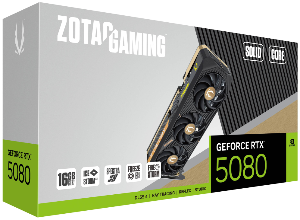 TARJETA GRAFICA ZOTAC RTX 5080 SOLID CORE 16GB GDDR7 - detalle