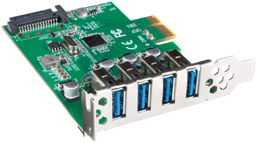 TARJETA PCI EXPRESS LANBERG X1 A 4X USB-A 3,1 GEN1 LOW PROFILE - detalle