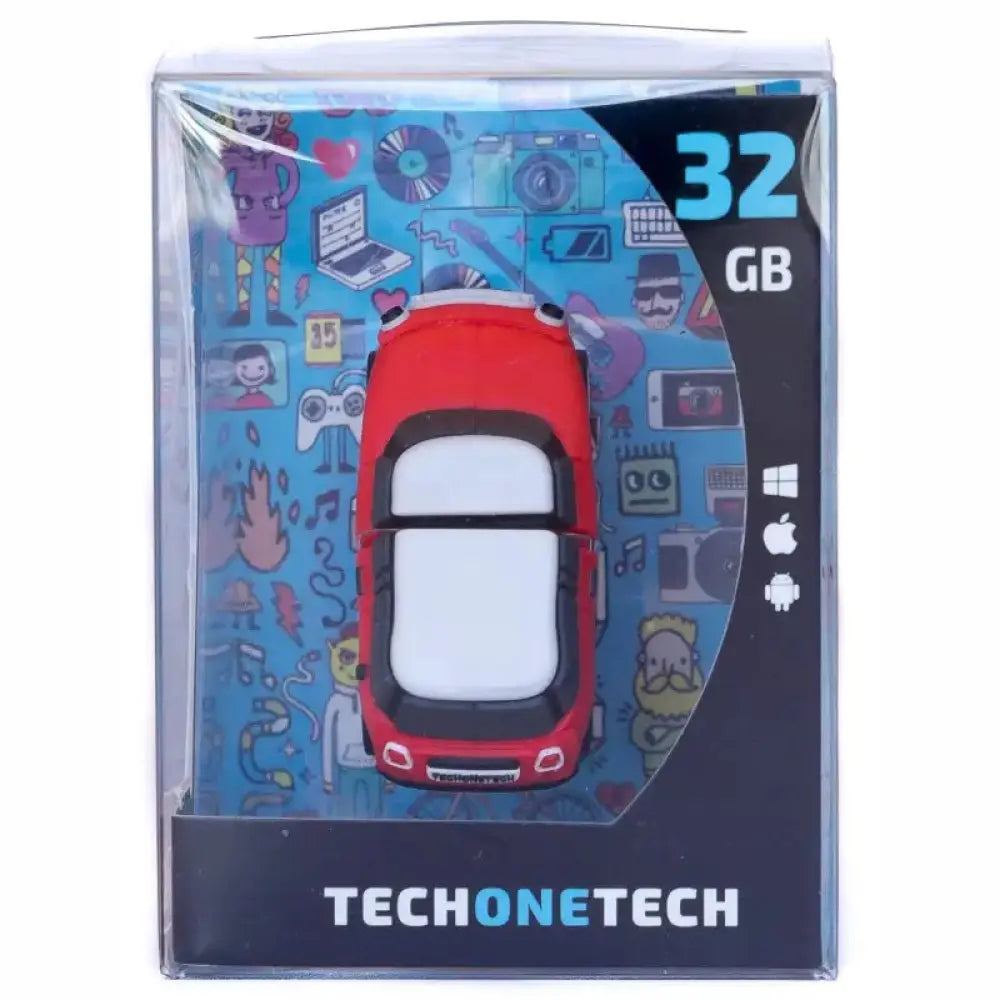 TECH ONE TECH Mini cooper S rojo 32 Gb USB 2.0 - detalle