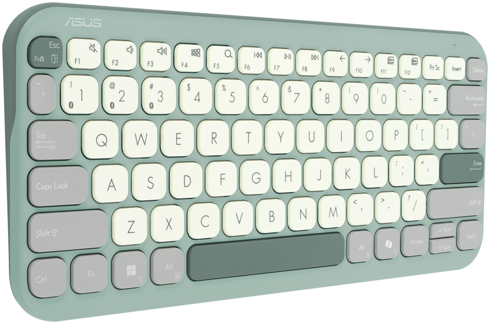 TECLADO ASUS KW100 INNALAMBRICO QWERTY GREEN - detalle