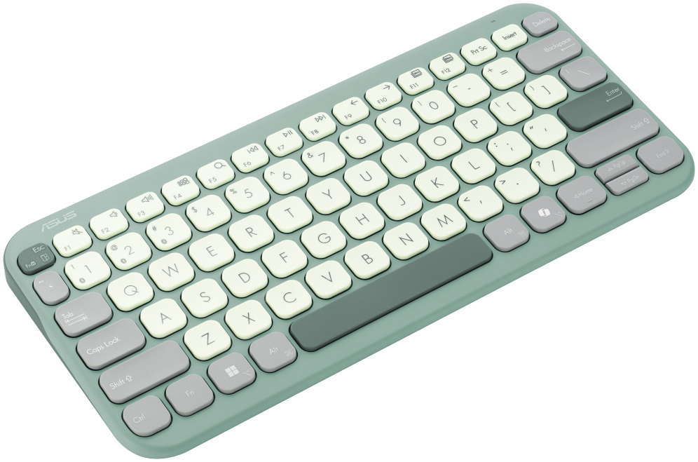 TECLADO ASUS KW100 INNALAMBRICO QWERTY GREEN - detalle