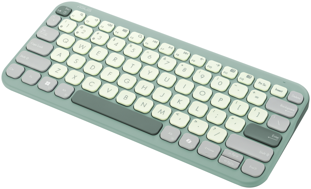 TECLADO ASUS KW100 INNALAMBRICO QWERTY GREEN - detalle
