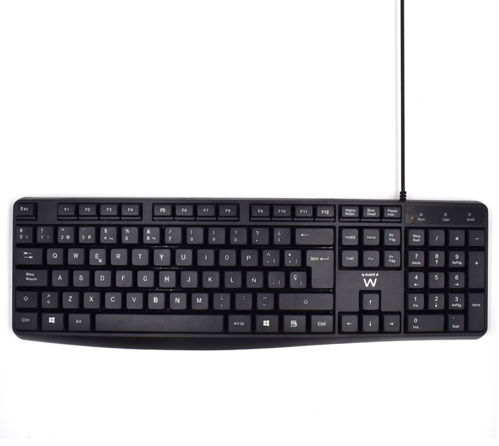 TECLADO EWENT BUSINESS ESPAÑOL ESCRITURA SILENCIOSA USB NEGRO
