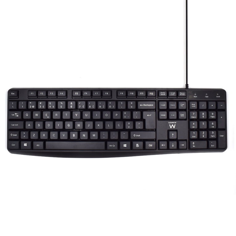 Ewent EW3002 teclado Oficina USB QWERTY Portugués Negro