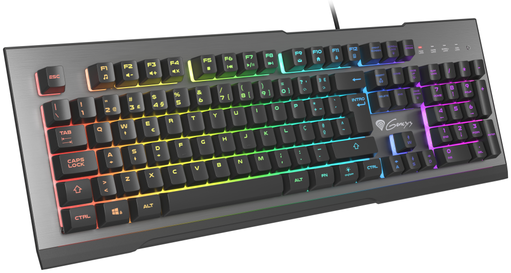 TECLADO GAMING GENESIS RHOD 500 PT USB RETROILUMINADO MECANICO ALUMINIO