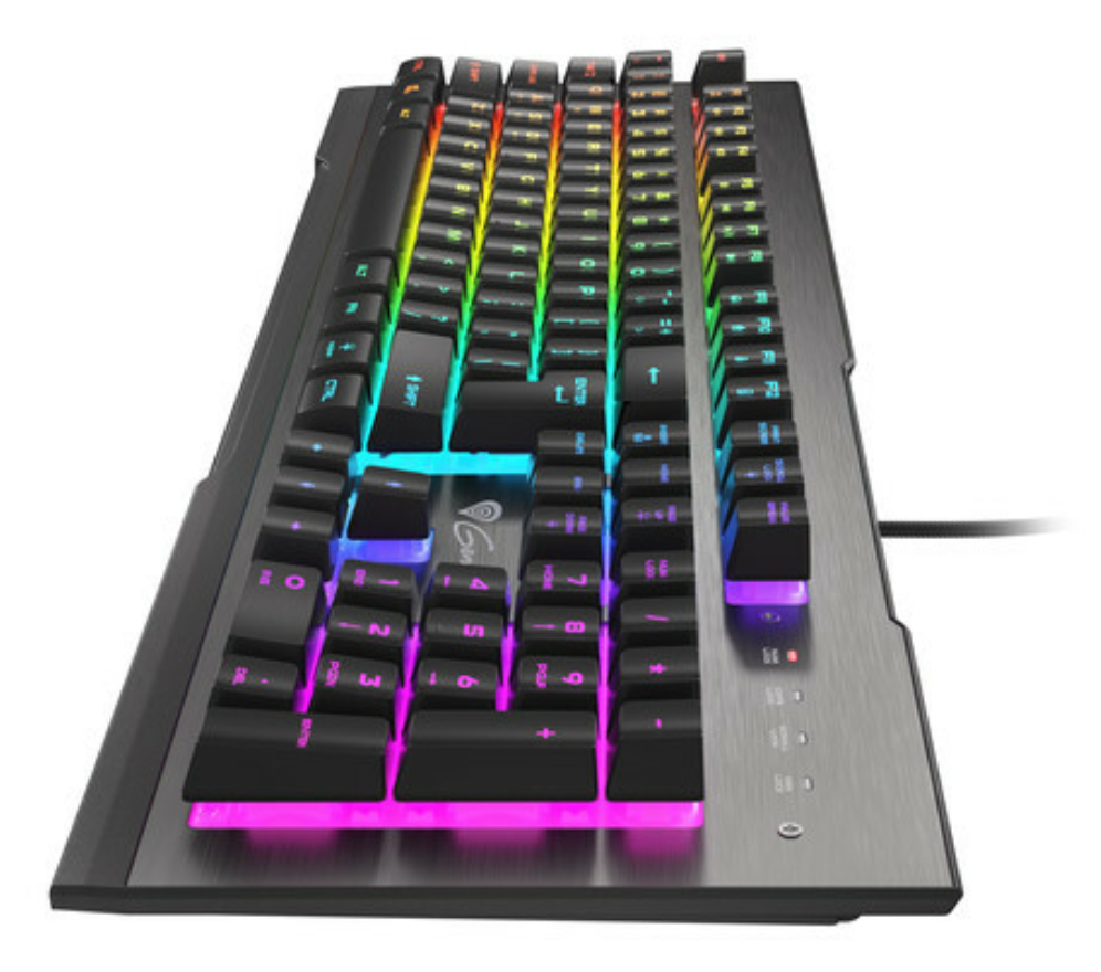 TECLADO GAMING GENESIS RHOD 500 USB RETROILUMINADO ALUMINIO - detalle