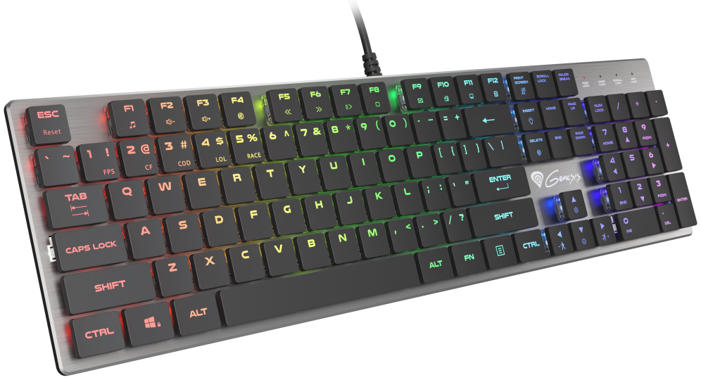 TECLADO GAMING GENESIS THOR 420 RGB US LAYOUT