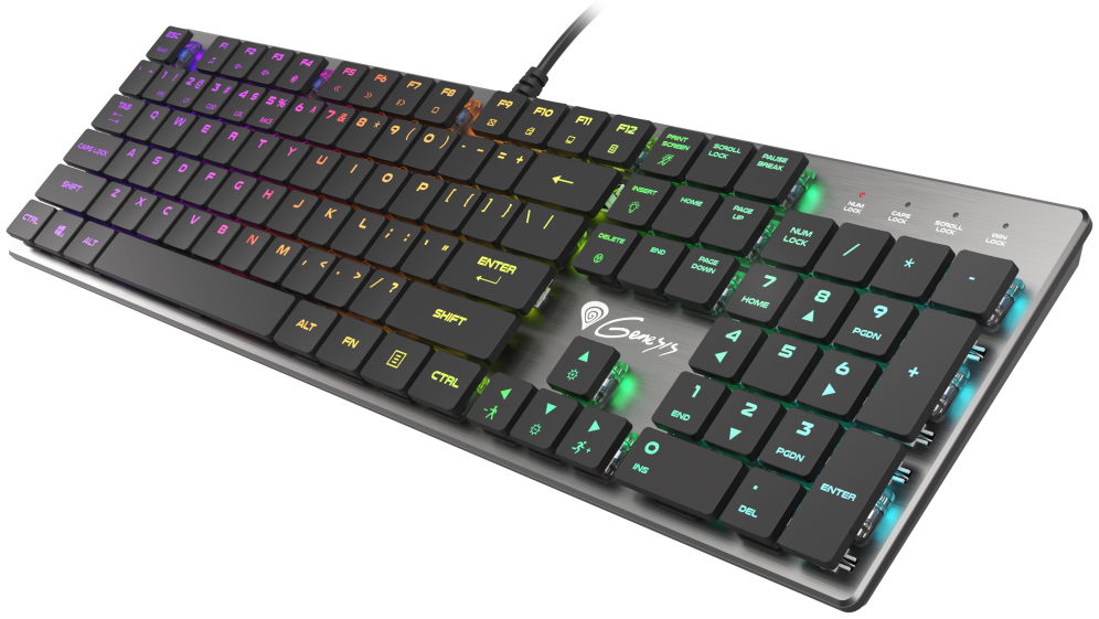 TECLADO GAMING GENESIS THOR 420 RGB US LAYOUT - detalle