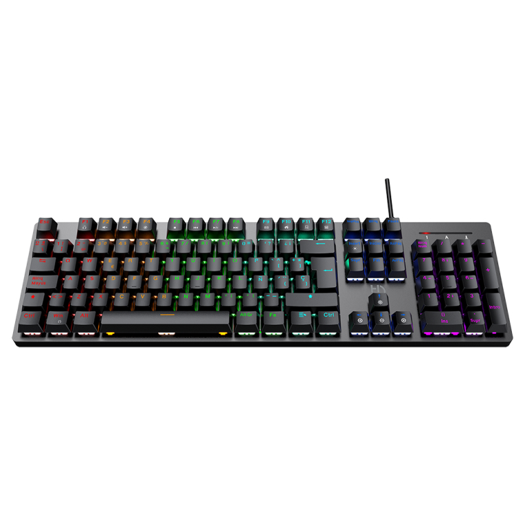 TECLADO GAMING HIDITEC GK400 USB RETROILUMINADO MECANICO NEGRO - detalle