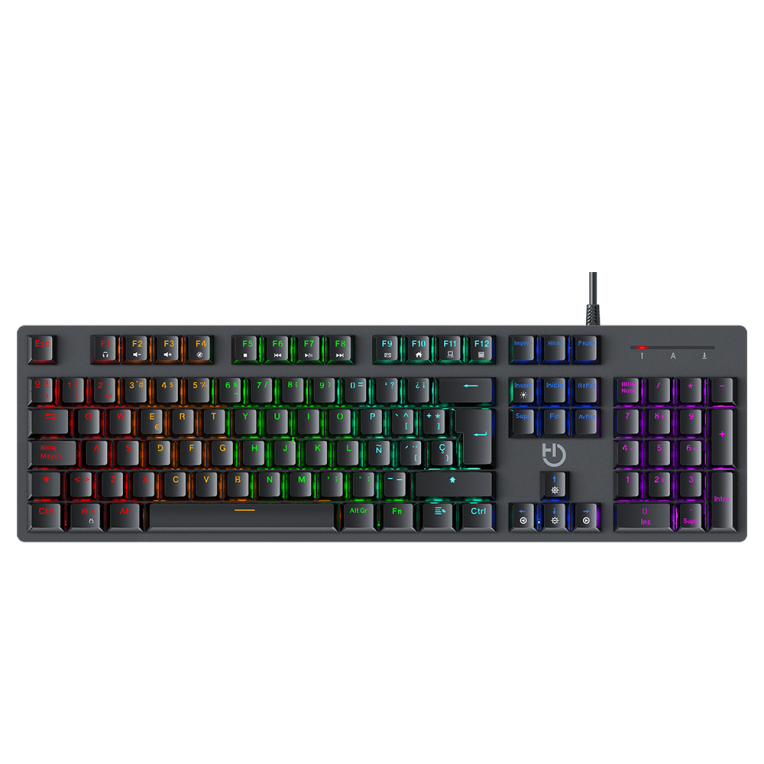 TECLADO GAMING HIDITEC GK400 USB RETROILUMINADO MECANICO NEGRO - detalle
