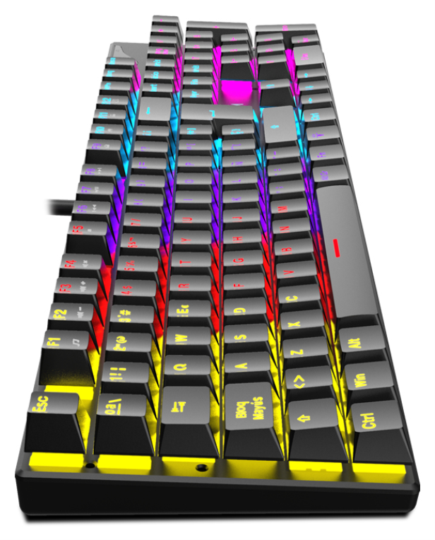 TECLADO GAMING KROM KASIC ES USB RETROILUMINADO MECANICO NEGRO - detalle