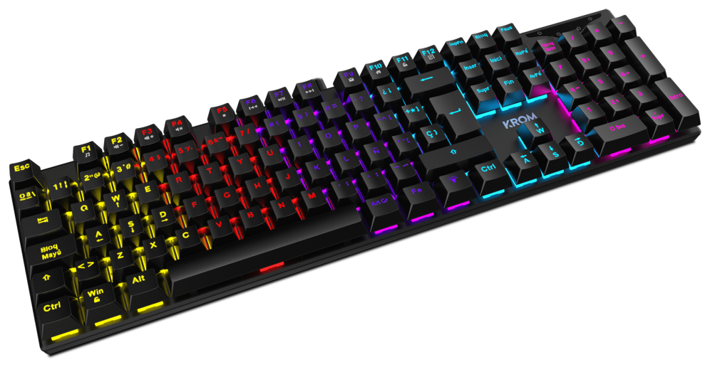 TECLADO GAMING KROM KASIC ES USB RETROILUMINADO MECANICO NEGRO - detalle