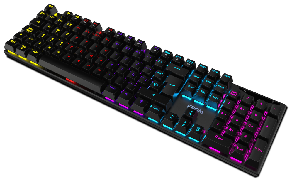 TECLADO GAMING KROM KASIC ES USB RETROILUMINADO MECANICO NEGRO - detalle