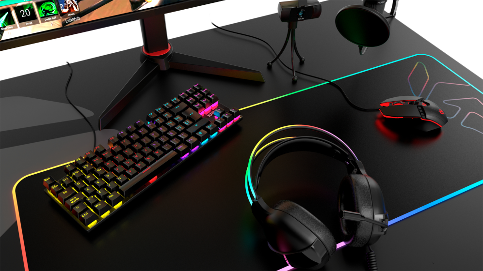 TECLADO GAMING KROM KASIC TKL RAINBOW ES USB RETROILUMINADO MECANICO NEGRO - detalle
