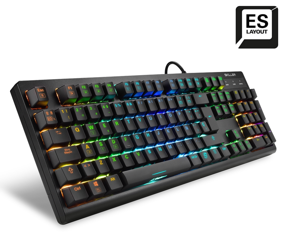 TECLADO GAMING SHARKOON SHARK SKILLER SGK30 BLUE - detalle