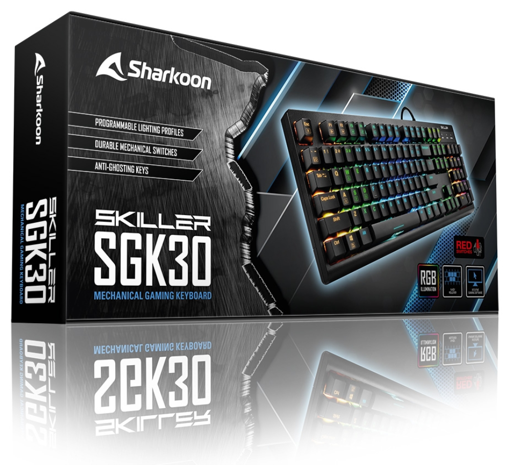 TECLADO GAMING SHARKOON SHARK SKILLER SGK30 BLUE - detalle