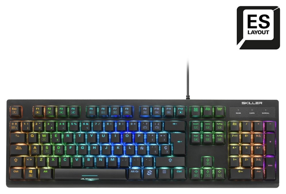 TECLADO GAMING SHARKOON SHARK SKILLER SGK30 BLUE