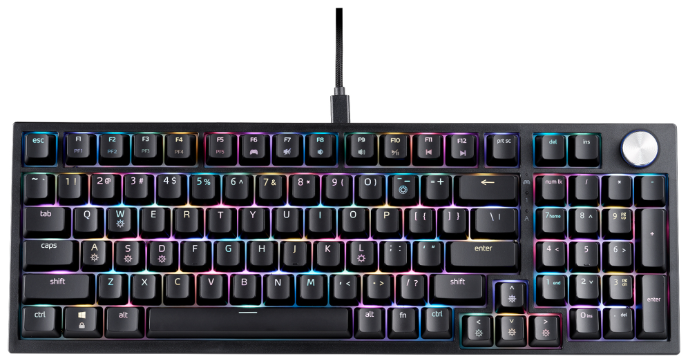 TECLADO GAMING XPG SORCERER ES USB RETROILUMINADO MECANICO NEGRO