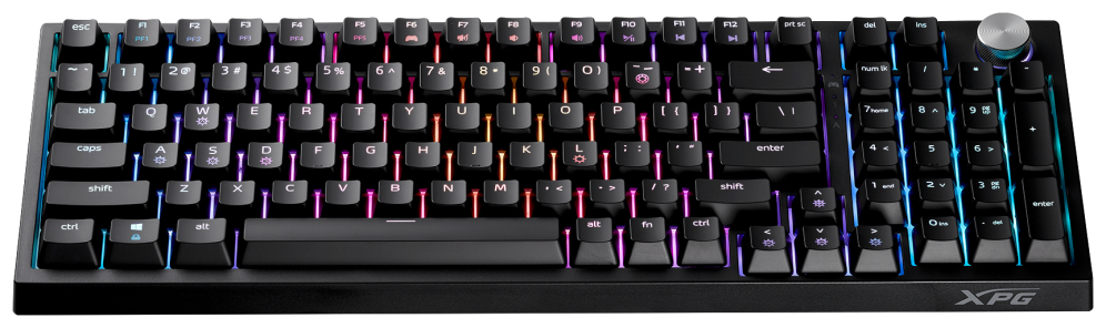 TECLADO GAMING XPG SORCERER ES USB RETROILUMINADO MECANICO NEGRO - detalle