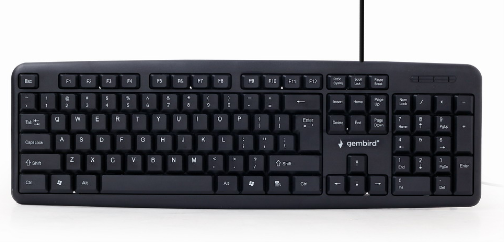 TECLADO GEMBIRD USB NEGRO DISEÑO EEUU