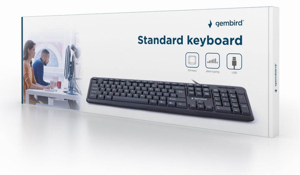 TECLADO GEMBIRD USB NEGRO PORTUGUES - detalle