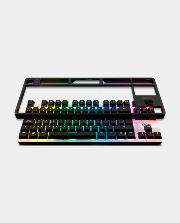 TECLADO KROM KERNEL PRO MINI INALAMBRICO RETROILUMINADO MECANICO NEGRO - detalle
