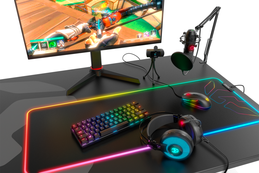 TECLADO MINI KROM GAMING KLUSTER BLUETOOTH RETROILUMINADO MECANICO NEGRO - detalle