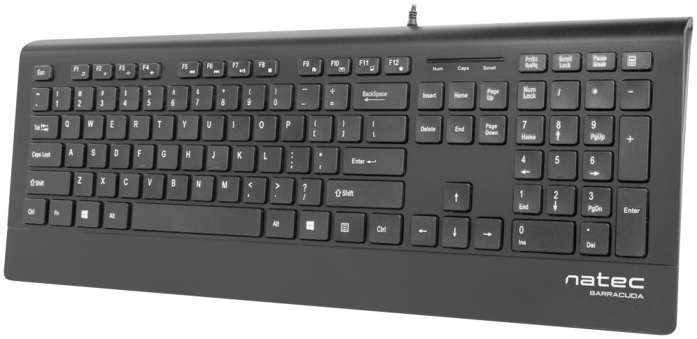 TECLADO NATEC BARRACUDA SLIM USB NEGRO - detalle