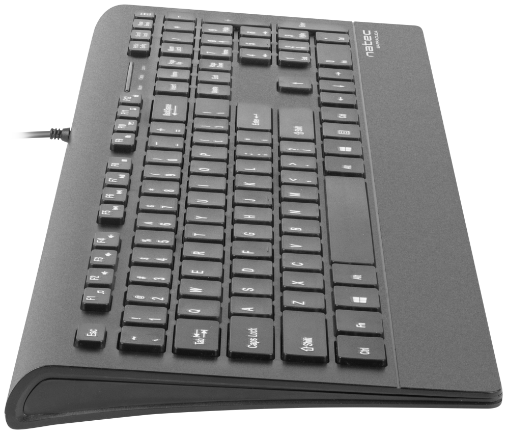 TECLADO NATEC BARRACUDA SLIM USB NEGRO - detalle