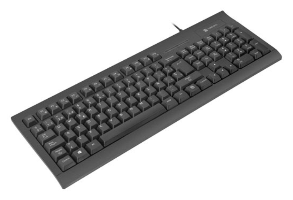 TECLADO NATEC MORAY CON LECTOR DE TARJETAS INTELIGENTES USB NEGRO - detalle