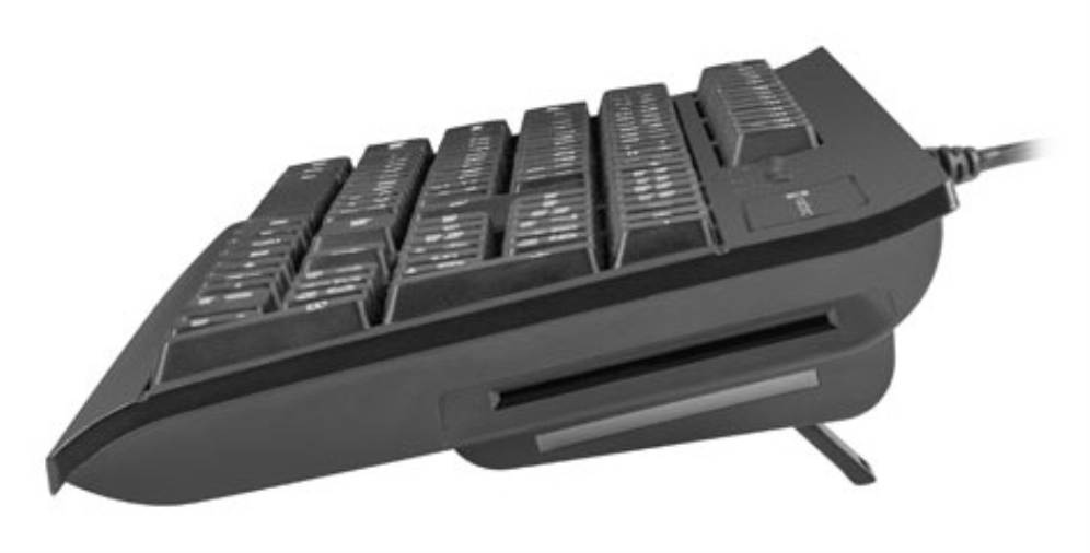 TECLADO NATEC MORAY CON LECTOR DE TARJETAS INTELIGENTES USB NEGRO - detalle
