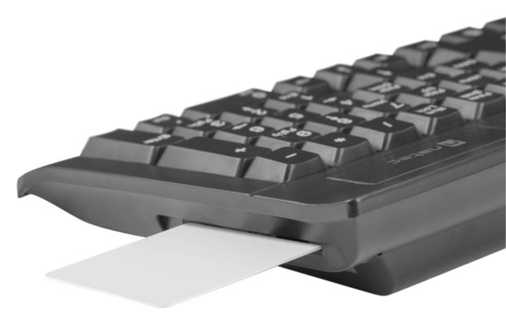 TECLADO NATEC MORAY CON LECTOR DE TARJETAS INTELIGENTES USB NEGRO - detalle