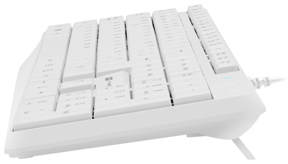 TECLADO NATEC NAUTILUS SLIM LAYOUT USB BLANCO - detalle