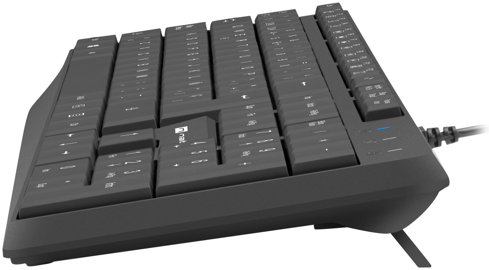 TECLADO NATEC NAUTILUS SLIM LAYOUT USB NEGRO - detalle