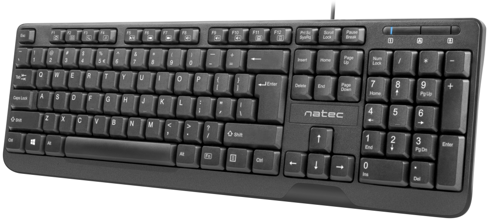 TECLADO NATEC TROUT SLIM USB NEGRO - detalle