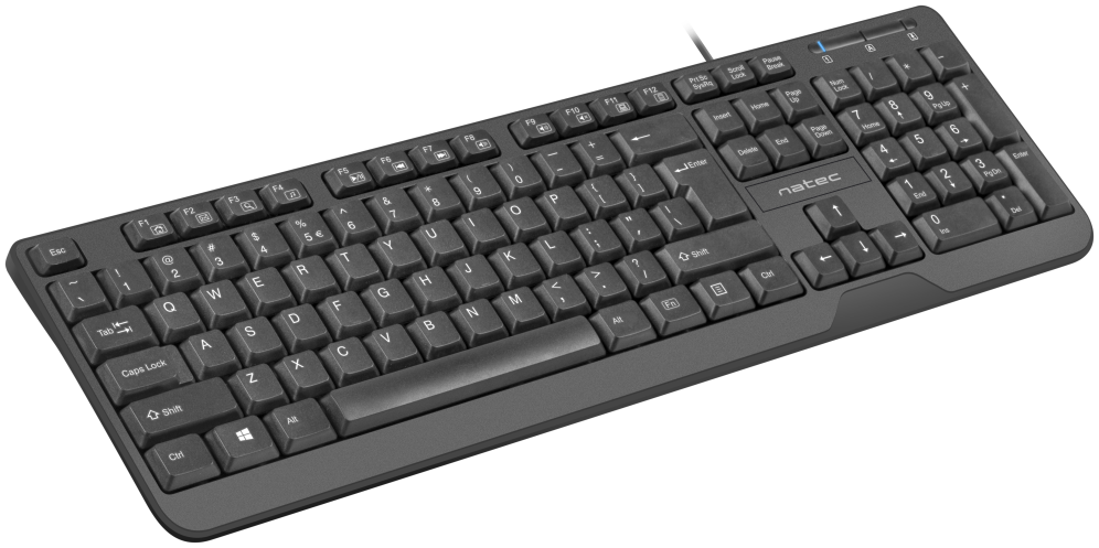 TECLADO NATEC TROUT SLIM USB NEGRO - detalle