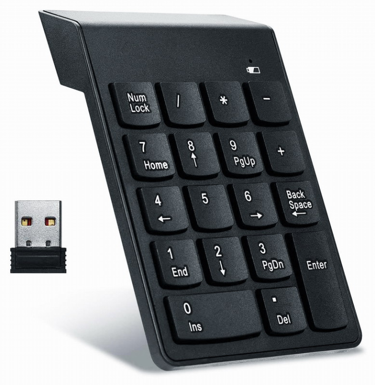TECLADO NUMERICO GEMBIRD INALAMBRICO NEGRO - detalle