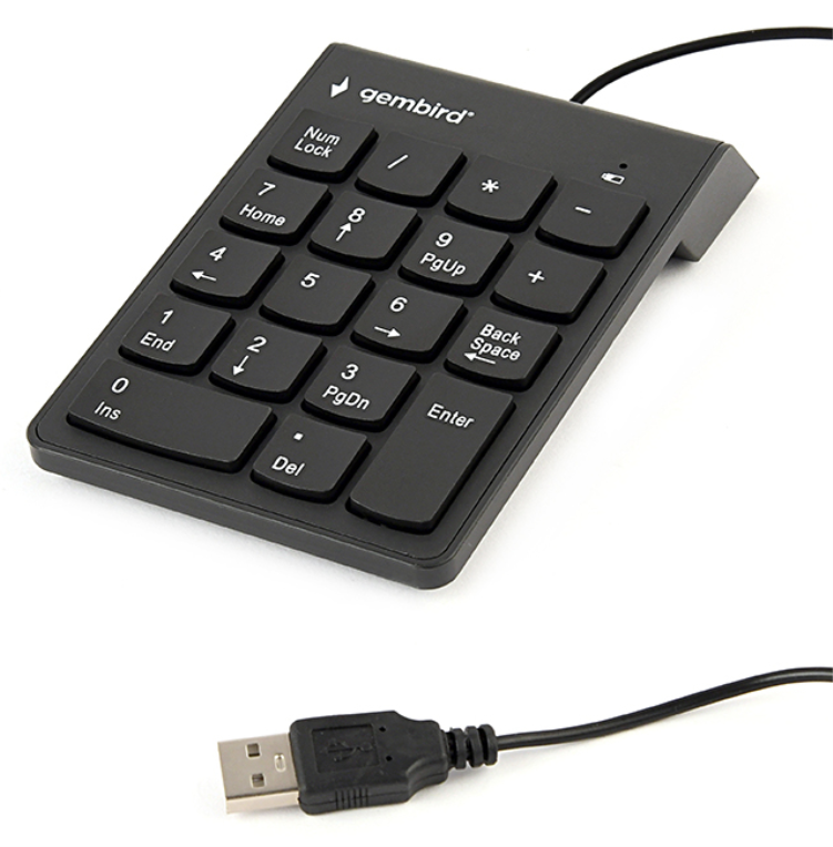 TECLADO NUMERICO GEMBIRD USB NEGRO - detalle