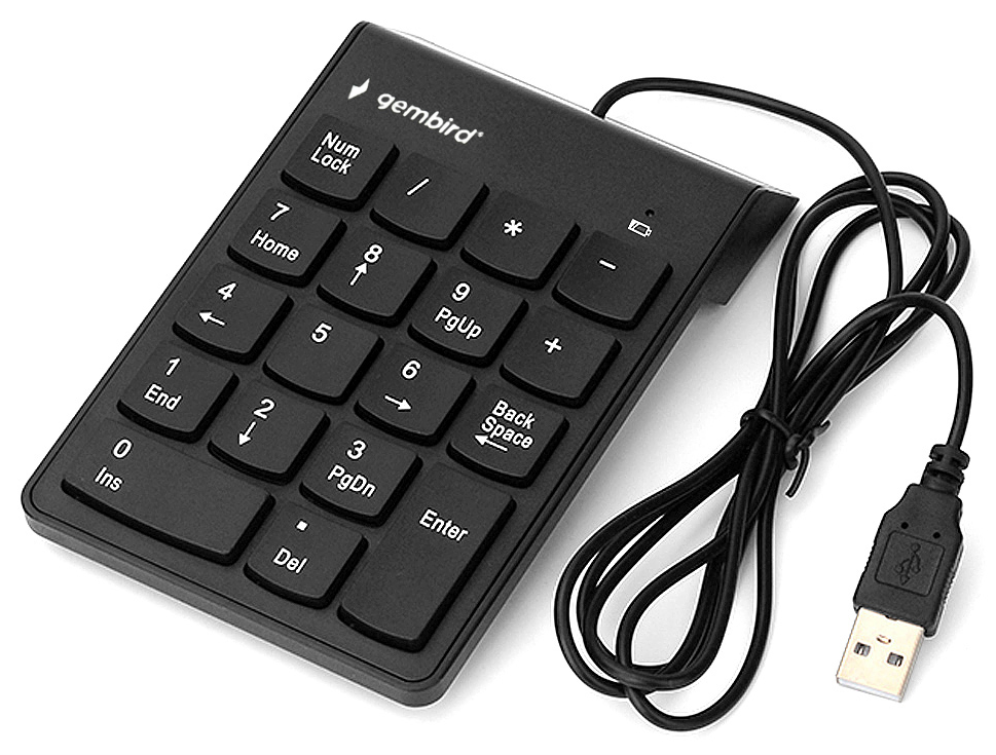 TECLADO NUMERICO GEMBIRD USB NEGRO - detalle
